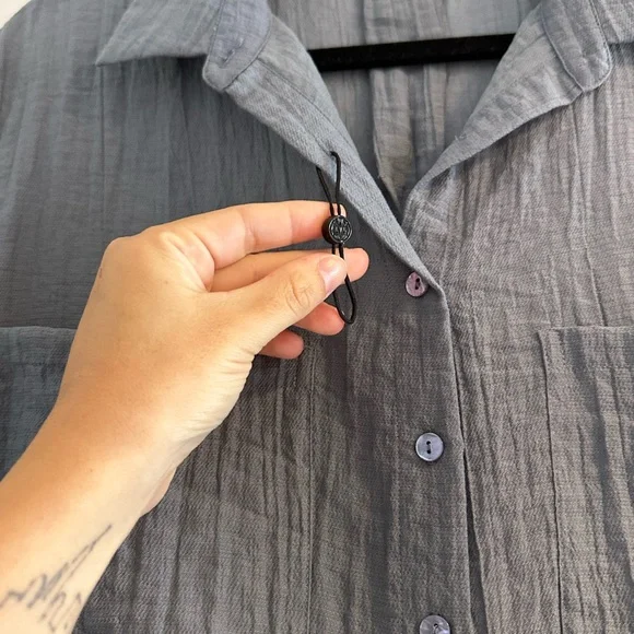 Massimo Dutti Charcoal Button Down Casual Shirt - Picture 5 of 9